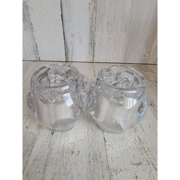 Heavy weighted glass Skull tea light holder Halloween set - Picture 11 of 12